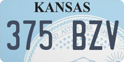 KS license plate 375BZV