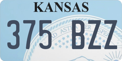 KS license plate 375BZZ