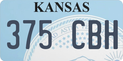 KS license plate 375CBH