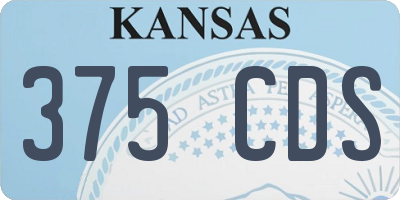 KS license plate 375CDS