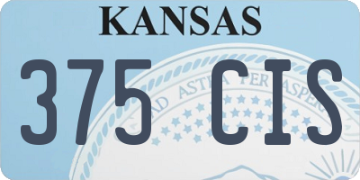 KS license plate 375CIS