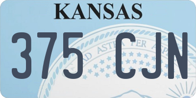 KS license plate 375CJN