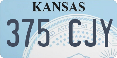 KS license plate 375CJY