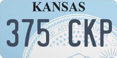 KS license plate 375CKP