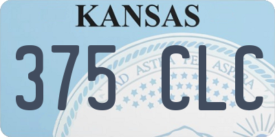 KS license plate 375CLC
