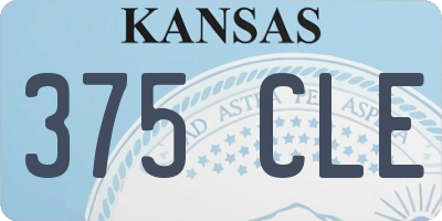 KS license plate 375CLE