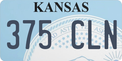 KS license plate 375CLN