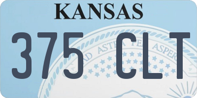 KS license plate 375CLT