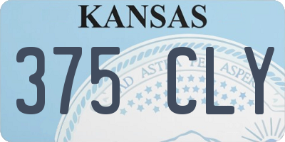 KS license plate 375CLY