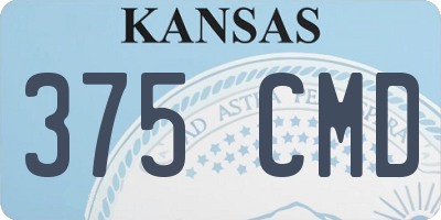 KS license plate 375CMD