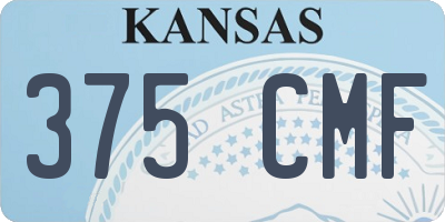 KS license plate 375CMF