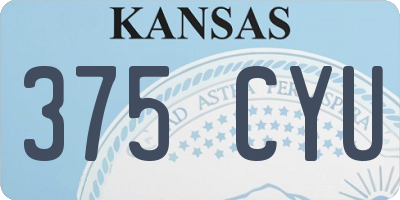 KS license plate 375CYU