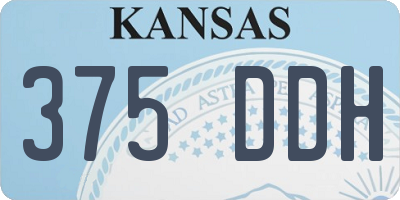 KS license plate 375DDH