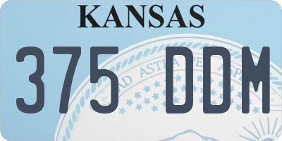 KS license plate 375DDM