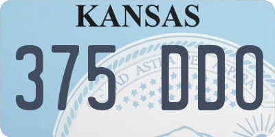 KS license plate 375DDO