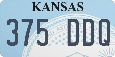 KS license plate 375DDQ