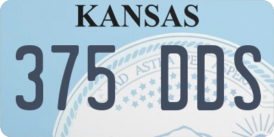 KS license plate 375DDS