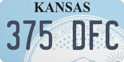 KS license plate 375DFC