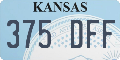 KS license plate 375DFF