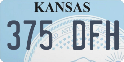 KS license plate 375DFH