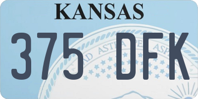 KS license plate 375DFK