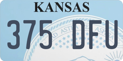 KS license plate 375DFU