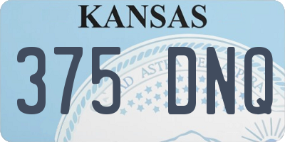 KS license plate 375DNQ