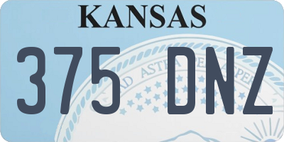 KS license plate 375DNZ