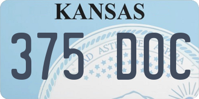 KS license plate 375DOC