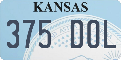 KS license plate 375DOL