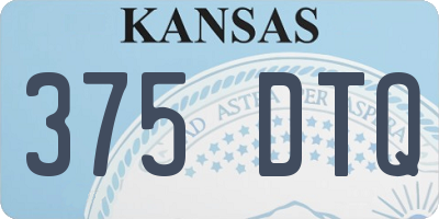 KS license plate 375DTQ