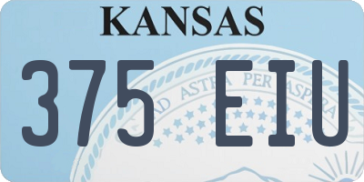 KS license plate 375EIU