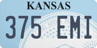 KS license plate 375EMI