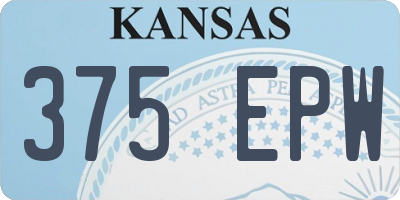 KS license plate 375EPW