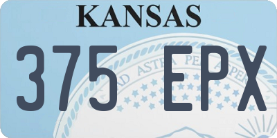 KS license plate 375EPX