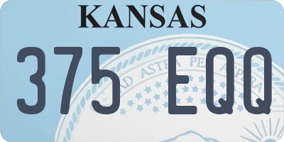 KS license plate 375EQQ