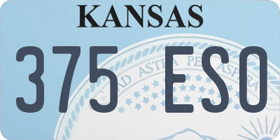 KS license plate 375ESO