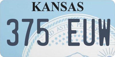 KS license plate 375EUW