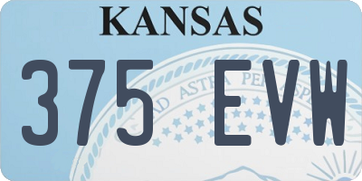 KS license plate 375EVW