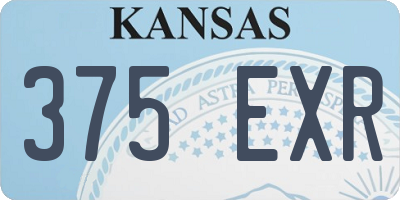 KS license plate 375EXR