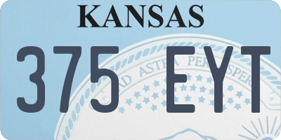 KS license plate 375EYT
