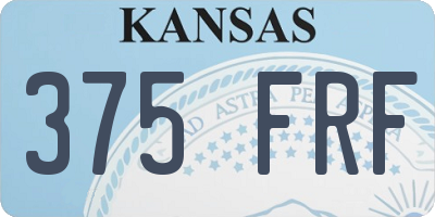 KS license plate 375FRF