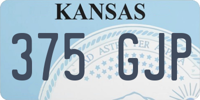 KS license plate 375GJP