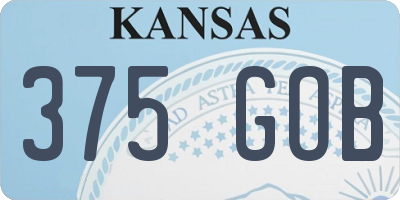KS license plate 375GOB