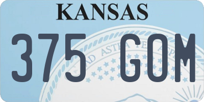 KS license plate 375GOM
