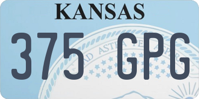 KS license plate 375GPG