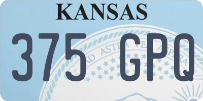 KS license plate 375GPQ