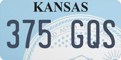 KS license plate 375GQS
