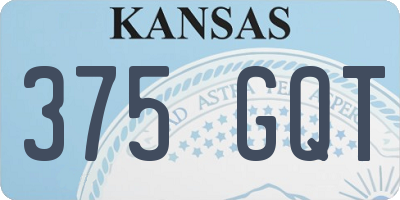KS license plate 375GQT