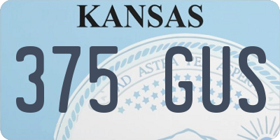 KS license plate 375GUS